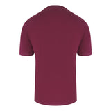 Aquascutum Active Piping Design Burgundy T-Shirt TS005 26