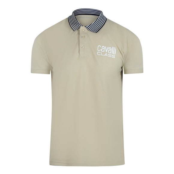 Cavalli Class Txt64E Kb002 03528 Beige Sand S S Polo Mens