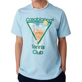 Casablanca Printed  T-Shirt Metaphysical Tennis Icon Blue U Mps25 Jts 001 09 001 09 Blue  T-Shirts Mens