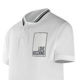 Love Moschino Jh7418Pp0Nl51100 White Polo Shirt Mens
