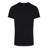 BALMAIN VH1EF000G016 Balmain Paris Rainbow Multi Logo Black T-Shirt AAA BLACK T-SHIRT MALE S