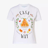 Casablanca Printed Fitted  T-Shirt Casa Way White Wps24 Jts 020 01 020 01 White  T-Shirts Womens