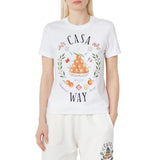 Casablanca Printed Fitted  T-Shirt Casa Way White Wps24 Jts 020 01 020 01 White  T-Shirts Womens