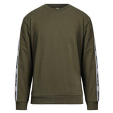 Moschino Underwear Logo Taped Shoulder Khaki Green Sweatshirt A1706 8102 0430