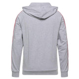 Moschino Brand Tape Logo Grey Zip Hoodie