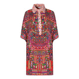 Inoa Womens Banjara 12003 Shirt Dress Red