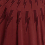 Neil Barrett Fair Isle Thunderbolt Oversize Red T Shirt