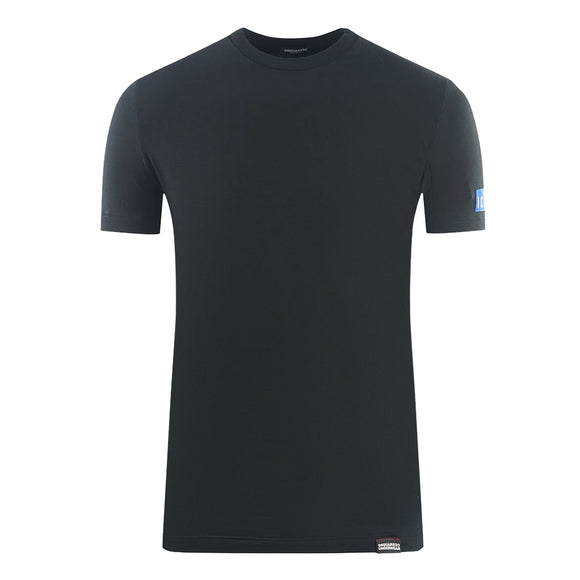 Dsquared2 Icon Box Logo On Sleeve Black Underwear T Shirt