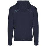 Aquascutum Aq 1851 Patch Logo Navy Blue Hoodie