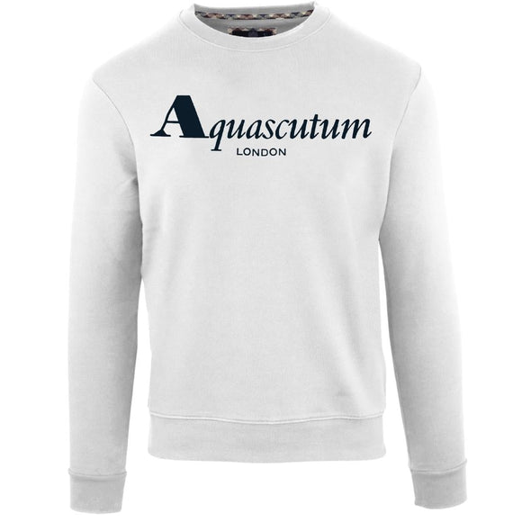 Aquascutum Mens FGIA31 01 Sweater White