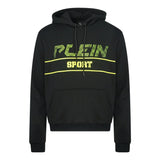 Plein Sport Green Logo Black Hoodie - Nova Clothing