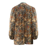 Inoa Womens Golden Eagle 120214 V-Neck Top Multi