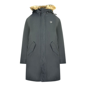 Fred Perry J2570 102 Black Hooded Parka Jacket