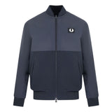 Fred Perry Woven Panel Blue Track Jacket - Nova Clothing