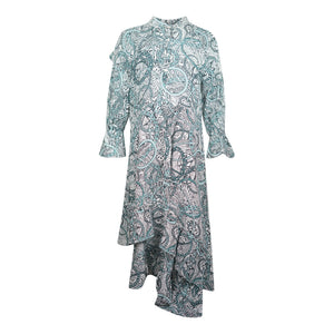Inoa Womens Jafari 120211 Uneven Hem Dress Green