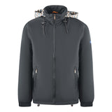 Aquascutum Plain Black Hide Hood Lightweight Jacket