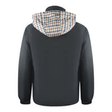 Aquascutum Plain Black Hide Hood Lightweight Jacket