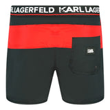 Karl Lagerfeld Mens KL22MBS07 Swim Shorts Black