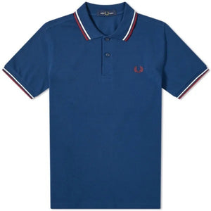 Fred Perry Twin Tipped M3600 588 Blue Polo Shirt