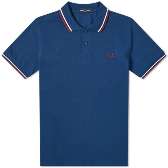 Fred Perry Twin Tipped M3600 588 Blue Polo Shirt