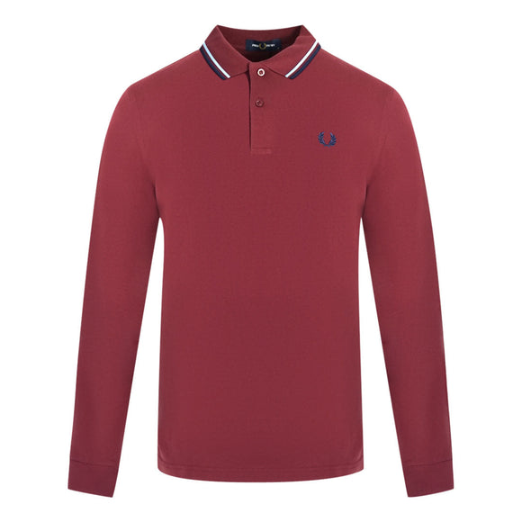 Fred Perry Mens M3636 D23 Polo Shirt Red - Style Centre Wholesale