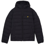 Lyle Scott Branded Dark Navy Hooded Puffer Jacket - Style Centre Wholesale