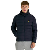 Lyle Scott Branded Dark Navy Hooded Puffer Jacket - Style Centre Wholesale