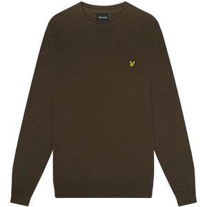 Lyle Scott Cotton Merino Olive Pull Over Jumper
