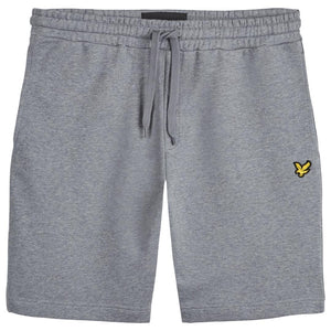 Lyle & Scott Branded Logo Mid Grey Marl Sweat Shorts