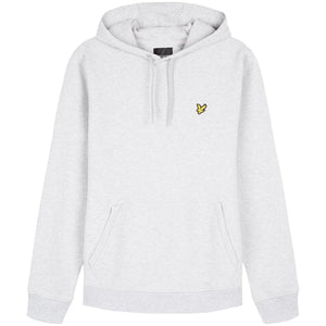 Lyle & Scott Branded Light Grey Marl Pull-over Hoodie