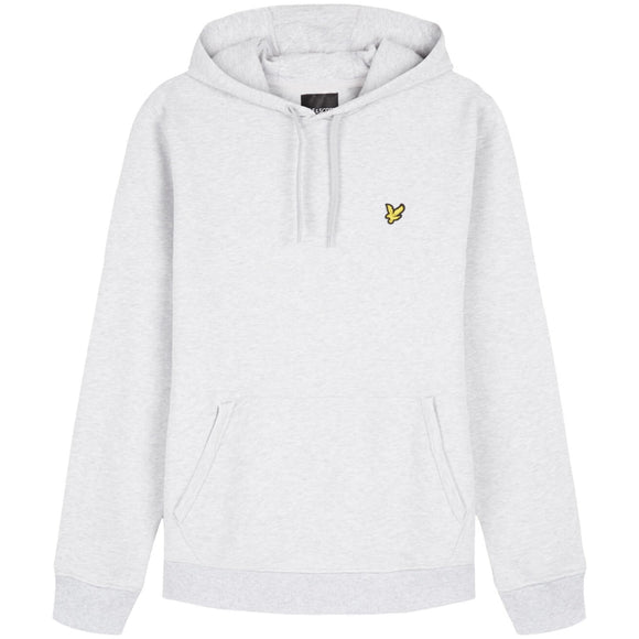 Lyle & Scott Branded Light Grey Marl Pull-over Hoodie