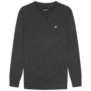 Lyle Scott Branded Charcoal Marl Pull Over Jumper