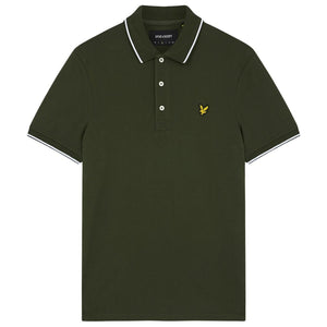 Lyle & Scott Tipped Olive Polo Shirt
