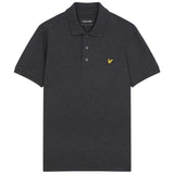 Lyle & Scott Branded Chest Logo Charcoal Marl Polo Shirt
