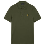 Lyle & Scott Branded Chest Logo Olive Polo Shirt