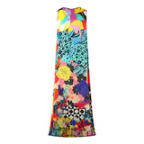Inoa Womens Monrovian 12001 Flowing Maxi Dress Multicoloured