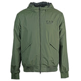 Ea7 Green Hooded Bomber Jacket