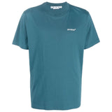 Off White Chain Arrow Design Slim Fit Duck Green T Shirt