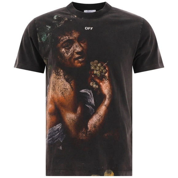 Off White Bacchus Slim Fit Black T Shirt