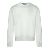 Off White Yellow Black Arrow Back Logo White Sweatshirt