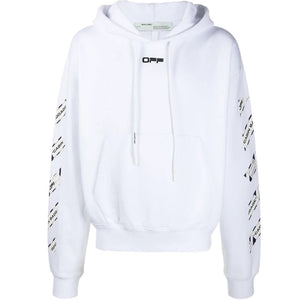 Off-White Airport Tape Slim Fit White Hoodie