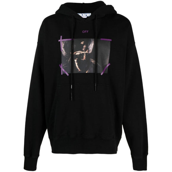 Off White Mens OMBB085S23FLE0011036 Hoodie Black