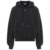 Off White St Matthew Black Oversized Hoodie Ombb118F23Fle0091077