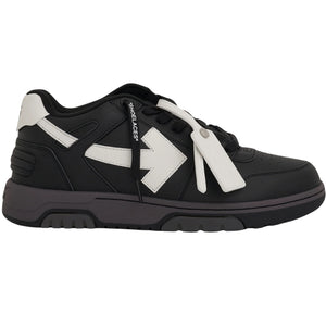 Off White Out Of Office Black Calf Leather Sneakers
