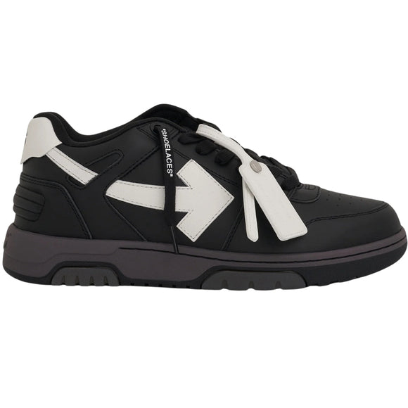 Off White Out Of Office Black Calf Leather Sneakers