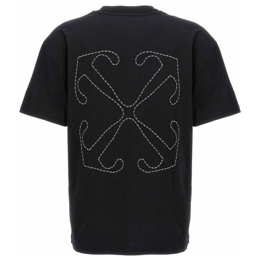 Off White Embroidered Stitch Arrow Black T Shirt – Style