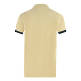 Aquascutum Branded Collar Beige Polo Shirt