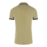 Aquascutum Branded Shoulder Tipped Beige Polo Shirt