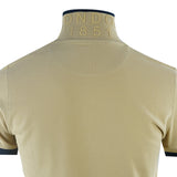 Aquascutum Branded Shoulder Tipped Beige Polo Shirt