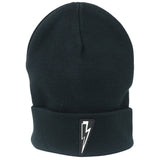 Neil Barrett Bolt Logo Beanie Black Hat PBCP290A N9508 01